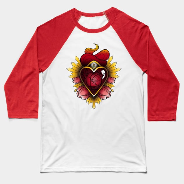 Sacred heart Baseball T-Shirt by Jahaziel Sandoval